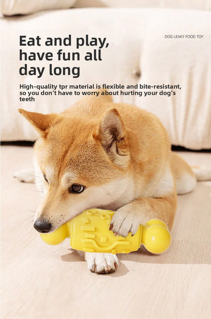 Dog Toy Sound Bone Treat Dispensing Chew Stick Durable Chew Toy Pet Supplies Dog Toothbrush