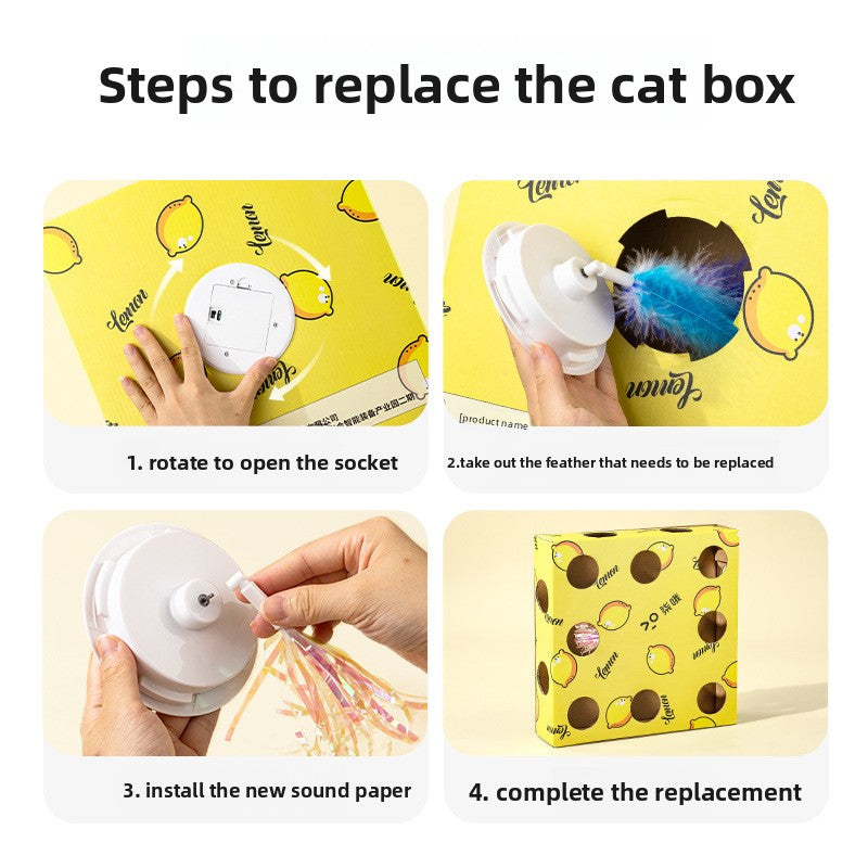 Interactive Electric Cat Toy Wand with Automatic Motion Intelligent Teaser for Boredom Relief and Energy Consuming Playtime Fun for Indoor Cats