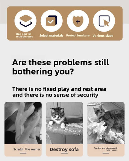 Vertical Wall Sticker Cat Scratch Board Sisal Material Wear Resistant Anti Scratch Sofa Pad Toy