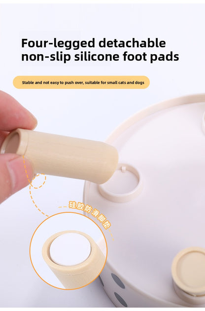 Elevated Anti Spill Cat Bowl Stainless Steel Pet Food and Water Dish with High Stand for Dogs Cats Non Slip Large Capacity Feeding Station