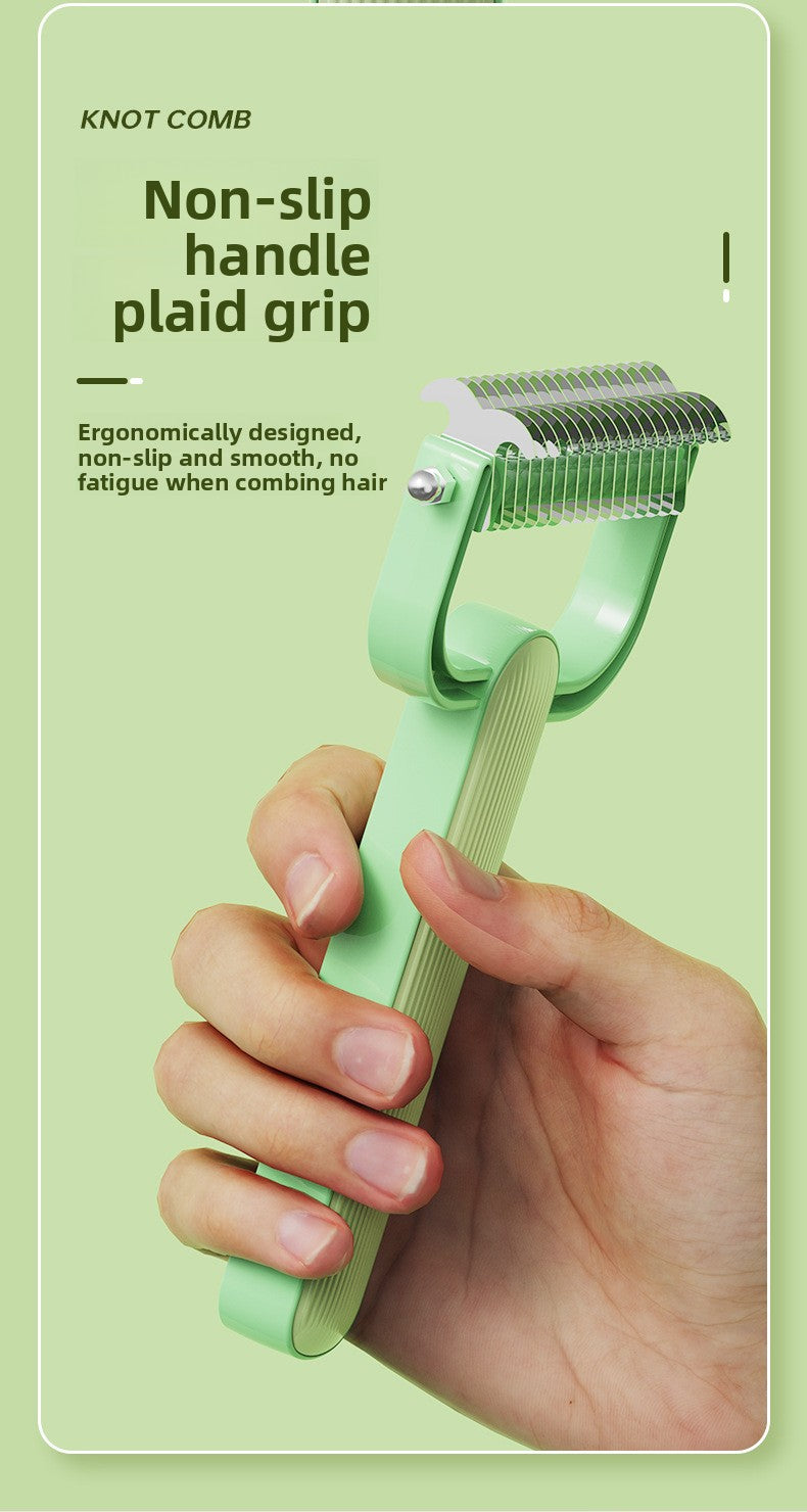 New Double-Sided Thinning Pet Knot-Opening Comb for Dog Cat Wholesale