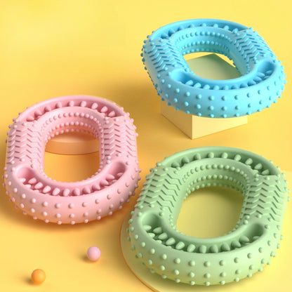 TPR Teething Chew Toy for Dogs and Cats Interactive Dental Cleaning O-Ring Soothing Puppy Kitten Pet Supplies