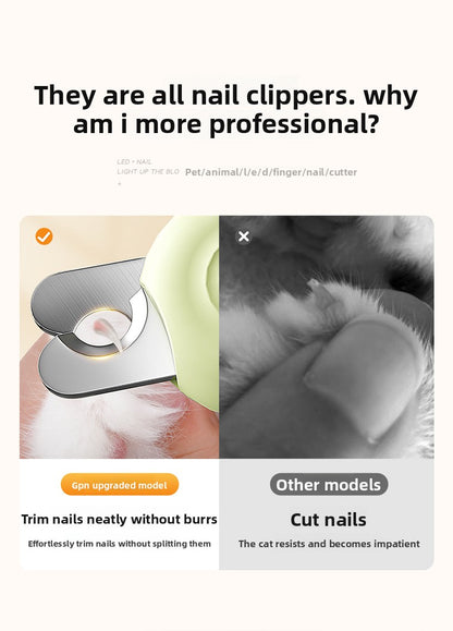 Beginner Friendly Cat Dog Nail Clipper with Light and Bloodline Indicator