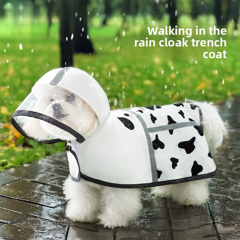 Waterproof Pet Raincoat Full Coverage Four Legged Design for Small and Medium Dogs Summer Outdoor Adventure Cartoon Teddy Dog Clothes