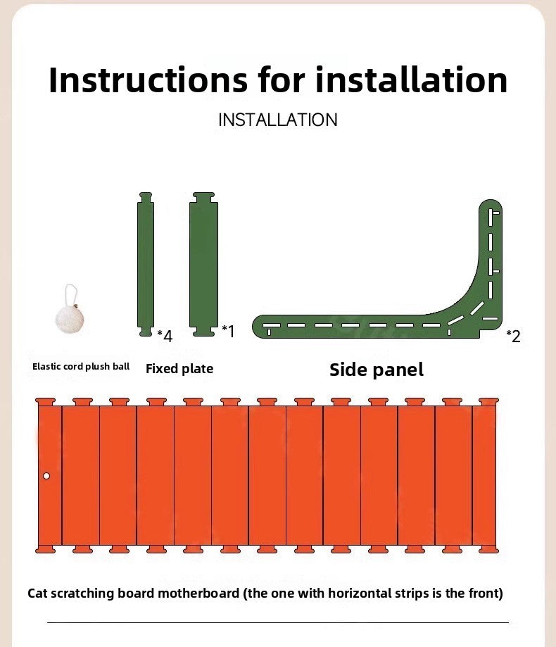 Large Felt LShaped Vertical Cat Scratching Board WearResistant Detachable Toy