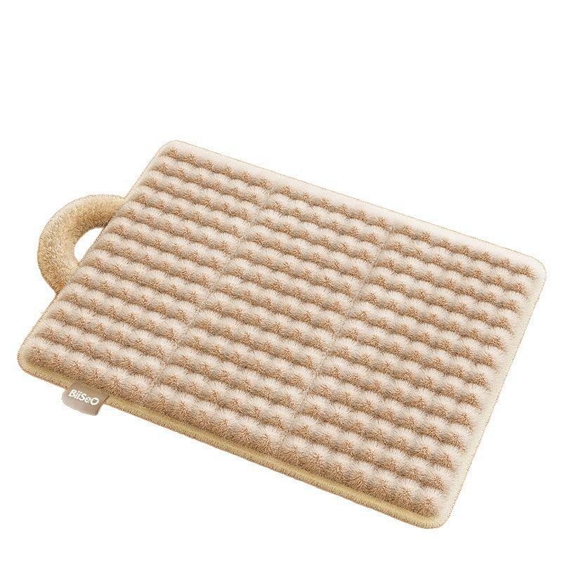 Deluxe Heated Pet Bed for Dogs Cats Warm Plush Mat with Removable Washable Cover All Season Cushion for Puppy Kitten Senior Pets
