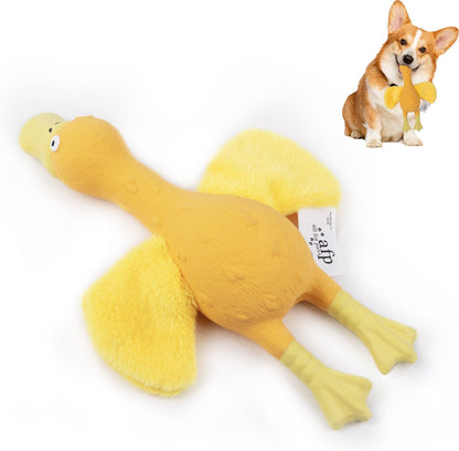 Fun Sound Latex Dog Chew Toy for Stress Relief Wild Duck Seagull Yellow Options