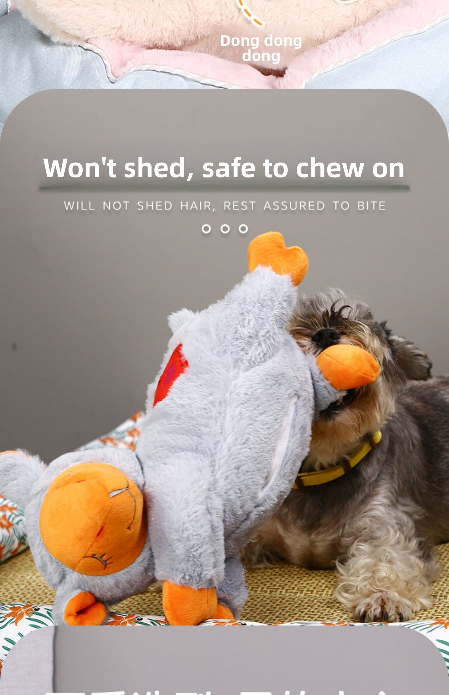 Durable Pet Comfort Pillow Puppy Shape with Simulated Heartbeat Warm Plush Sound Toy