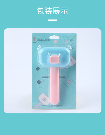 Professional Stainless Steel Pet Deshedding Brush One Click Hair Removal Comb for Cats Dogs Effective Grooming and Massage Tool