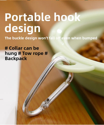 Portable Collapsible TPE Dog Food Drinking Bowl