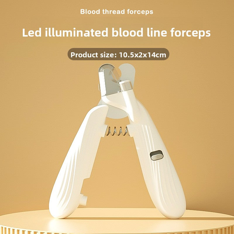 New Pet Nail Clippers with LED Light for Blood Line Observation, Dog Nail Clippers for Beginners, Pet Supplies