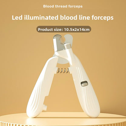 New Pet Nail Clippers with LED Light for Blood Line Observation, Dog Nail Clippers for Beginners, Pet Supplies