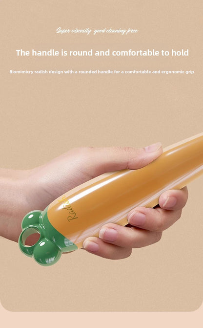 Tearable Carrot Lint Roller Strong Brush for Clothes Pet Hair with Replaceable Paper