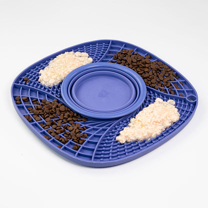 Premium Silicone Slow Feeder Bowl for Dogs and Cats Anti Choke Anti Spill Food Mat with Non Slip Bottom for Messy Eaters