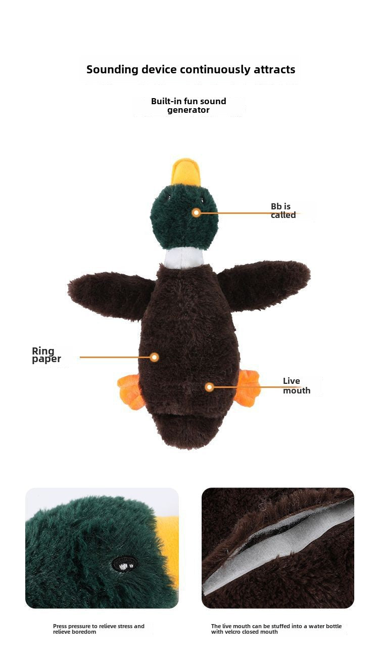 Sound Toy Duck Plush BB Called Wild Goose Cat Doll Toy Small and Medium-Sized Dogs Training Molar Tooth Cleaning