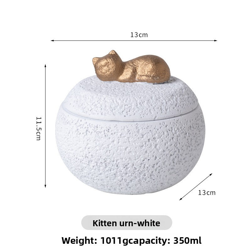 Pet Funeral Urn for Cats Dogs Cremation Memorial Box with Engraving Plate for Ashes Keepsake Aftercare Pet Loss Gift