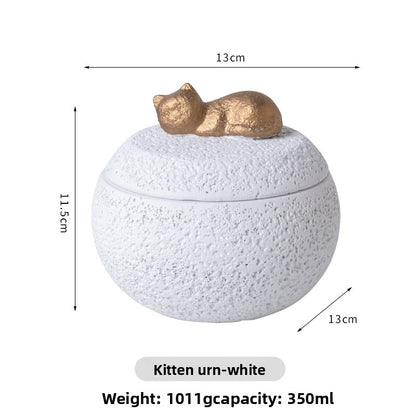 Pet Funeral Urn for Cats Dogs Cremation Memorial Box with Engraving Plate for Ashes Keepsake Aftercare Pet Loss Gift