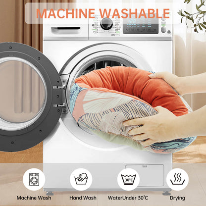 All Year Round Plush Round Leaf Pet Bed For Dogs And Cats Washable