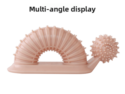 Interactive Dog Chew Toy for Teething Puppies Snail Shaped Food Dispensing Pet Supplies Long Lasting Dental Toothbrush Fun Mental Stimulation