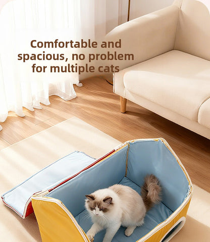 Cat House All-Season Universal Removable Washable Pet House Cat House Fully Enclosed Autumn Winter Warm Plush Dog House