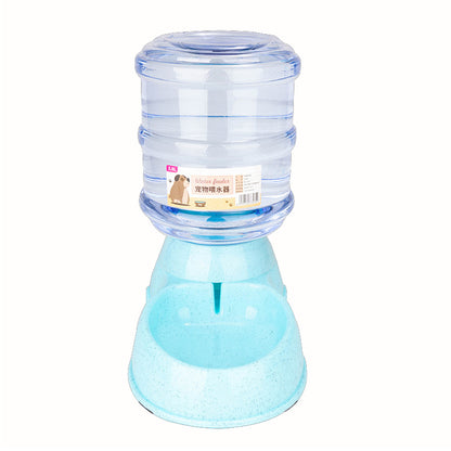 Large Capacity 3.8L Automatic Pet Feeder Dog Waterer Bowl Wheat Straw Eco Friendly Pet Supplies