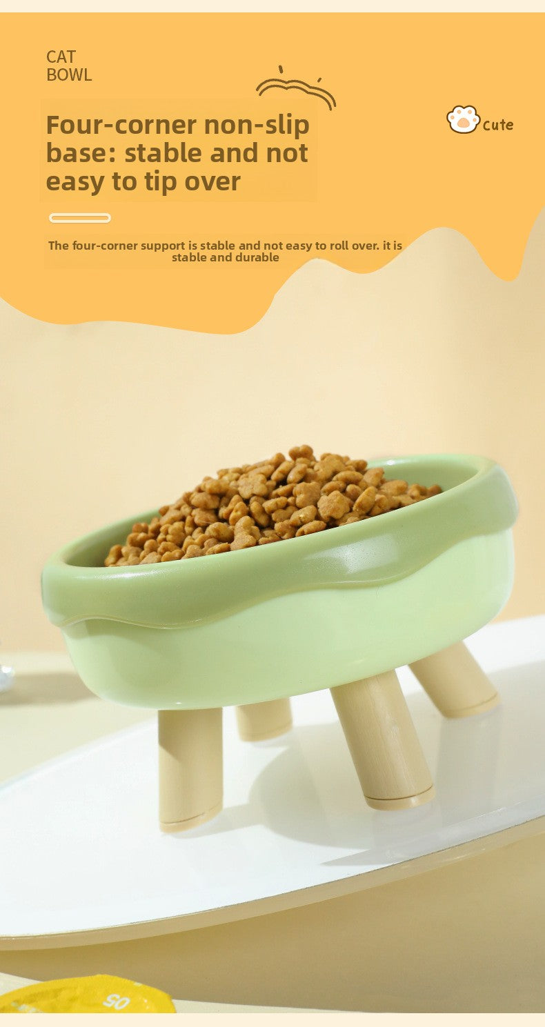 Pipitao 4-Legged Donut Cat Bowl Non-Slip Pet Food Dish Original Boxed Gift for Cats Kitten Feeding Bowl with Elevated Design