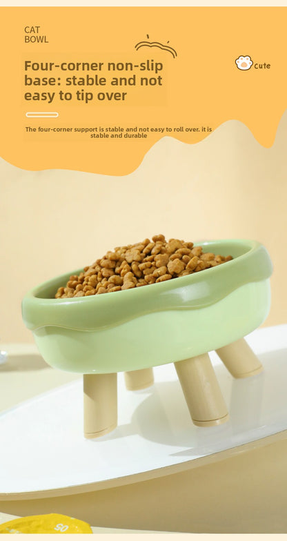 Pipitao 4-Legged Donut Cat Bowl Non-Slip Pet Food Dish Original Boxed Gift for Cats Kitten Feeding Bowl with Elevated Design