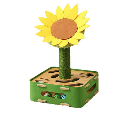 Cat SelfEntertainment Gadget Teaser Wand Durable Scratching Post MultiPlate Ball Bell Maze Board