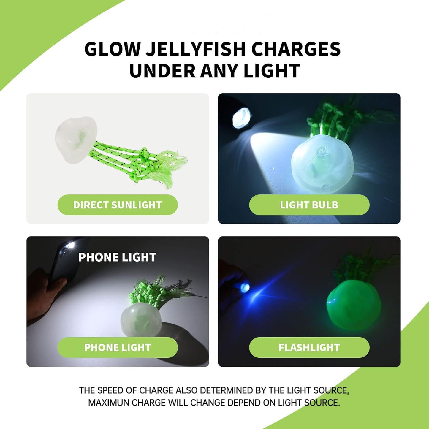 Dog Teeth Cleaning Night Glow Jellyfish TPR Drag Toy