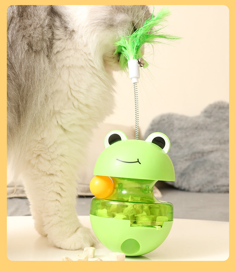 Pet Interactive Cat Toy Wobbly Feeder Ball