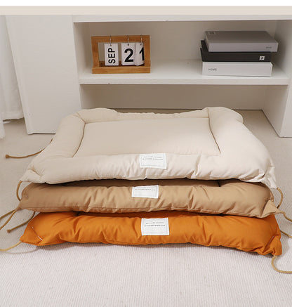 Cozy Ins Style Pet Bed Warm Thickened Marzis Cage Cushion for Dogs Cats Autumn Winter Soft Plush Comfortable Mat Korean Design