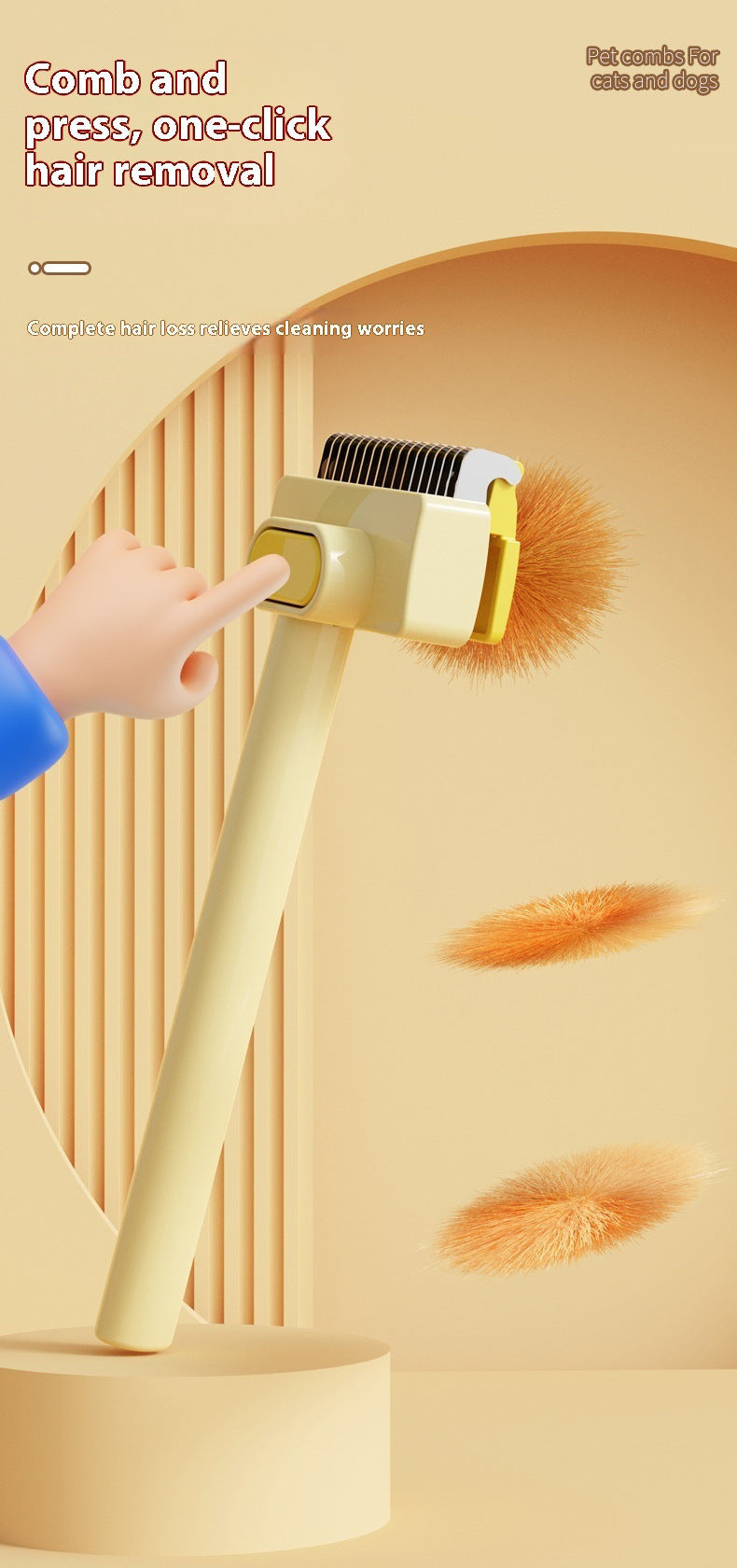 Pet Dematting Thinning Comb for Dogs Cats Removing Loose Hair