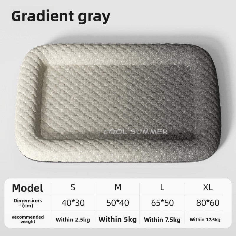 Ice Silk Cooling Pet Bed for Dogs and Cats Summer Cooling Mat with Ice Gel Pad Elevated Dog Bed for Hot Weather Pet Supplies