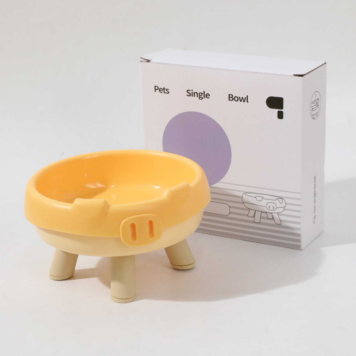 Pipitao 4-Legged Donut Cat Bowl Non-Slip Pet Food Dish Original Boxed Gift for Cats Kitten Feeding Bowl with Elevated Design