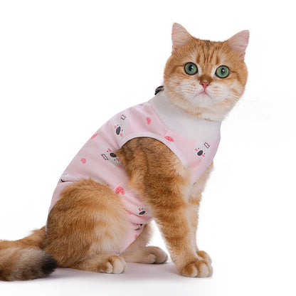 Post Surgery Cat Recovery Suit for Female Cats Anti Lick Cone Alternative Soft Breathable Pet Surgical Suit Spay Neuter Recovery