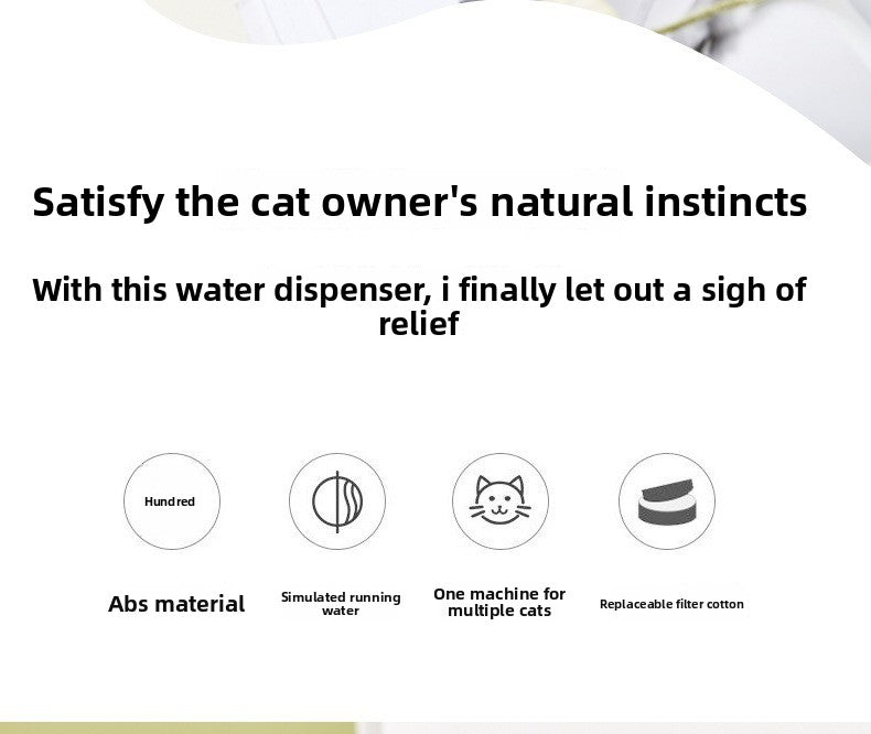 Cat Smart Plug In Water Dispenser Auto Flowing for Cats Dogs Universal Silent High Capacity