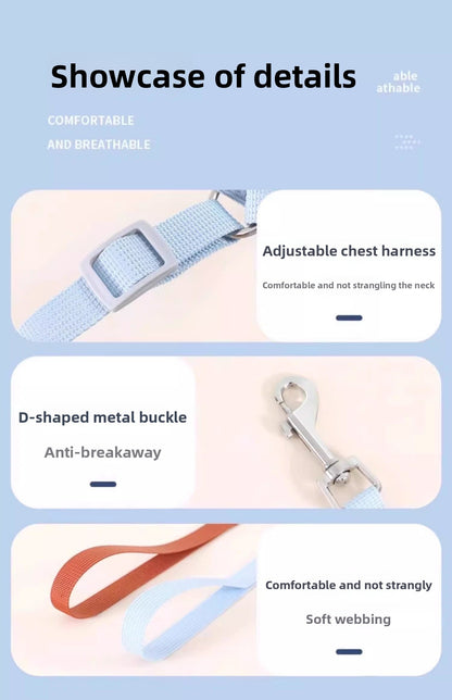 Small Dog Outdoor Walking Leash Vest Style Chest Harness for Teddy Bichon Pomeranian