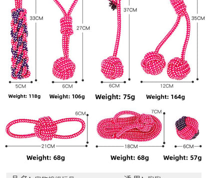 Dog Toys New Pet Cotton Rope Combination Set for Teeth Grinding