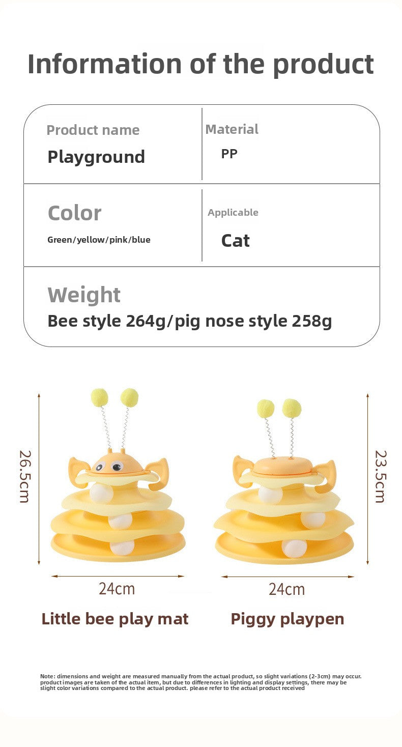 Cat Toy Little Bee Ice Cream Play Plate Self Entertainment Boredom Buster In Stock