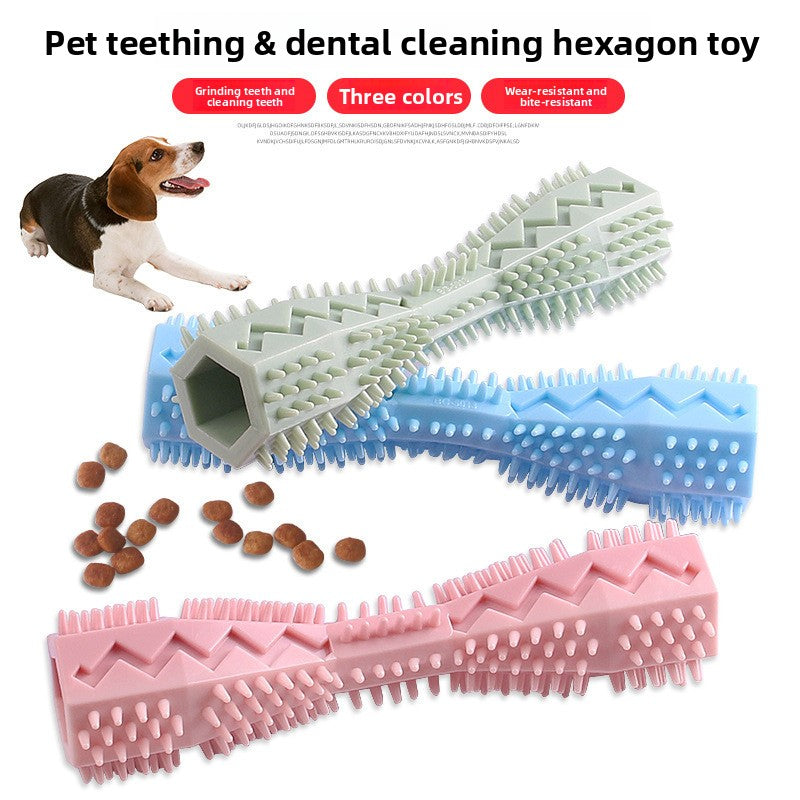 Pet Hexagonal Chew Stick Toy Durable Dog Cat Boredom Relief Supplies