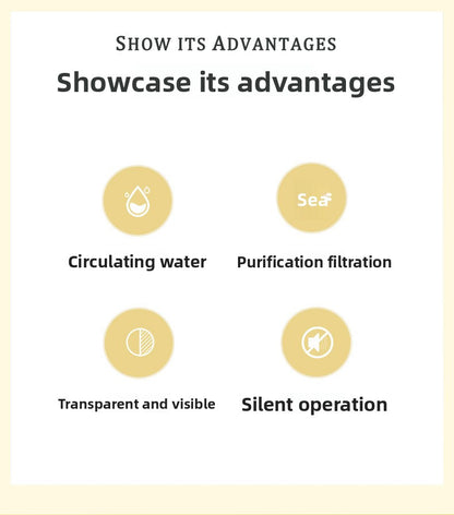 Cactus Shaped Smart Cat Water Dispenser Featuring Filter Flow System
