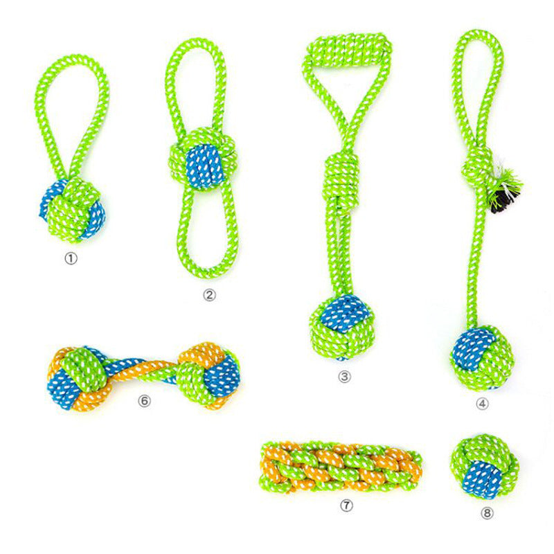 Cotton Rope Dog Toy Set Durable Chew Pet Training Combination