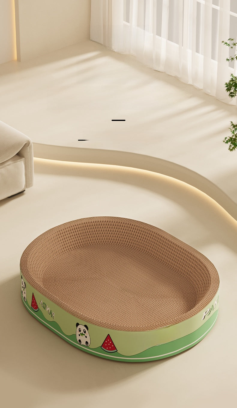 Round Cat Scratching Board Durable Non-Shedding Oval Cat Scratching Basin Extra Large All-Season Cat Bed Cat Claw Board Scratch-Resistant