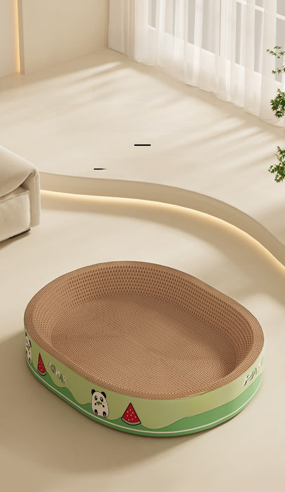 Round Cat Scratching Board Durable Non-Shedding Oval Cat Scratching Basin Extra Large All-Season Cat Bed Cat Claw Board Scratch-Resistant