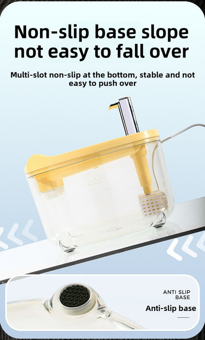 Transparent Pet Water Fountain Quiet Smart Anti-Dry Burning Cat Water Dispenser Automatic Dog Bowl Cat Bowl Supplies