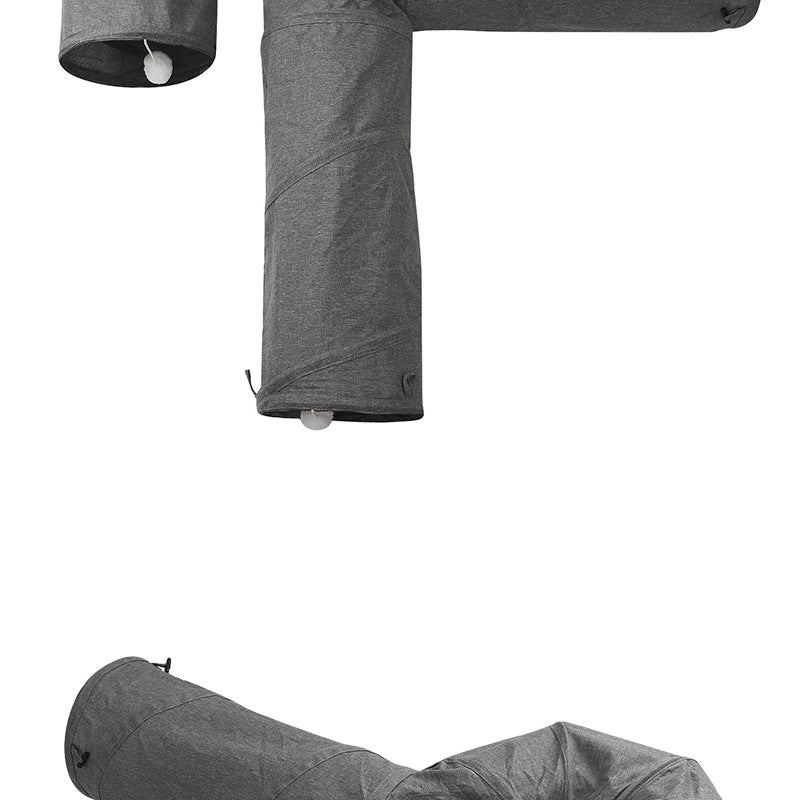 Hot-Selling New Four-Hole Three-Way Curved Foldable Scratch-Resistant Cat Tunnel Pet Toy