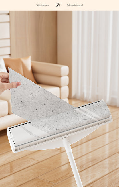 Hair Removal Roller Long Handle Brush Cat Hair Replacement Large Sticky Bed Floor Dust Hair Removal Tool with Tearable Paper