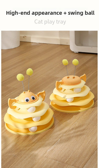 Cat Toy Little Bee Ice Cream Play Plate Self Entertainment Boredom Buster In Stock