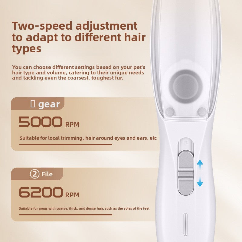 Pet All-in-One Hair Trimmer with Paw Grooming and Suction