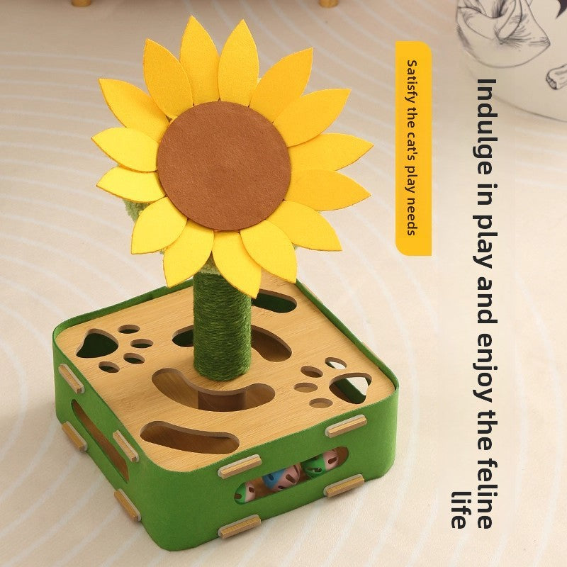 Cat SelfEntertainment Gadget Teaser Wand Durable Scratching Post MultiPlate Ball Bell Maze Board